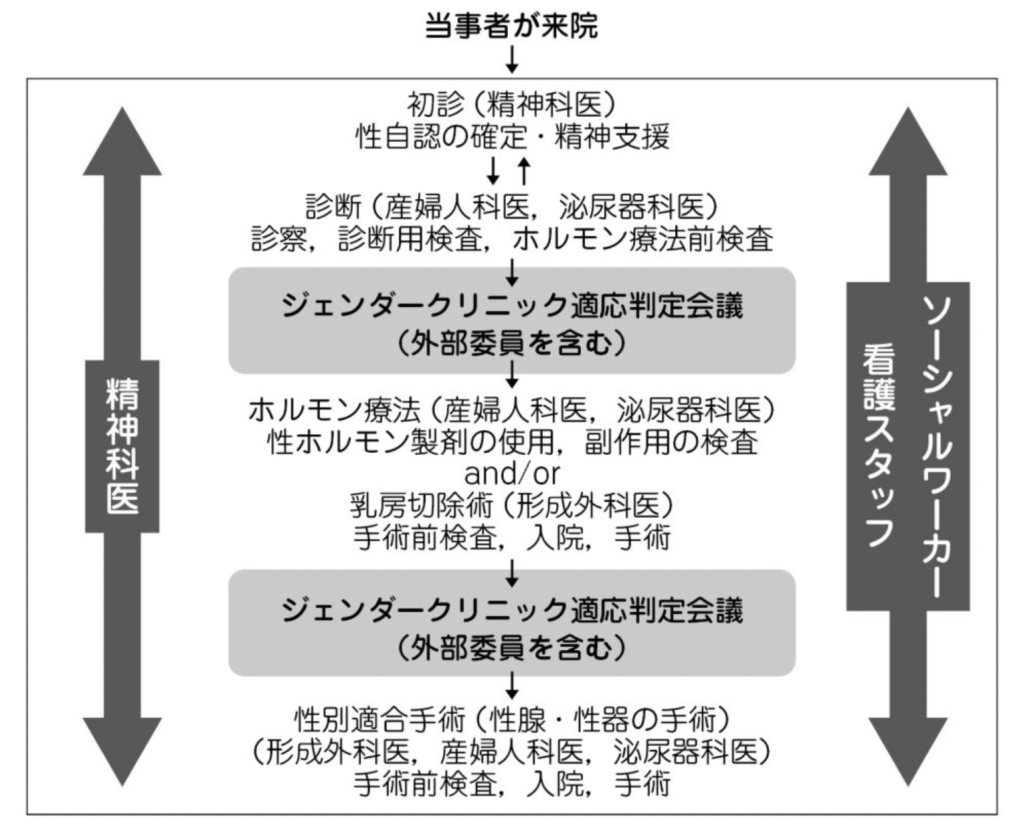 性同一性障害の診療の流れ